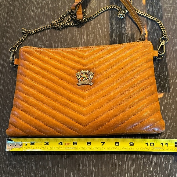 Pratesi Italy leather wristlet bag pouch cross body curio color - Picture 11 of 13